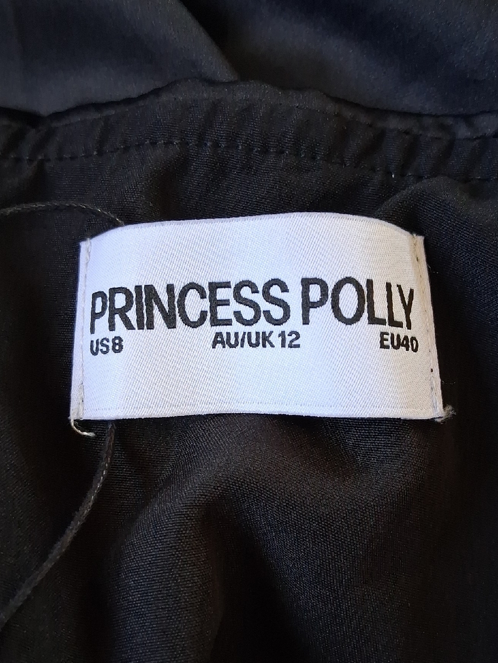 NWT Princess Polly Strapless Bodycon Black Artiste Scarf Mini Dress Size 8 - Picture 6 of 8
